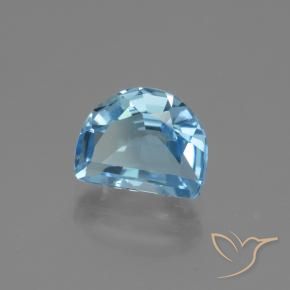 Topazio Celeste naturale da 2.80 ct, Taglio a fantasia, VVS
