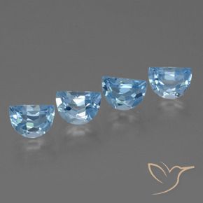 Gemme di Topazio Blu svizzero naturale da 4.07 ct, Taglio a fantasia, VVS-VS