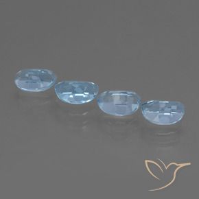 Gemme di Topazio Blu svizzero naturale da 4.07 ct, Taglio a fantasia, VVS-VS