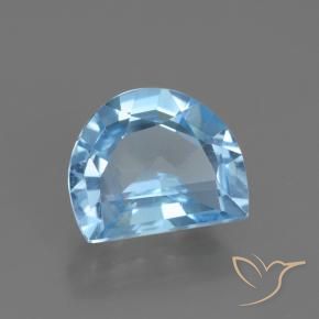 Topazio Celeste naturale da 2.27 ct, Taglio a fantasia, VVS-VS