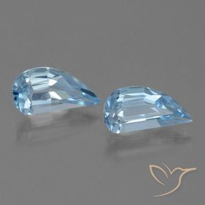 Gemme di Topazio Celeste naturale da 2.70 ct, Taglio a fantasia, VVS