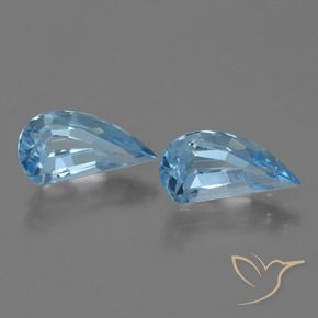 Gemme di Topazio Celeste naturale da 2.95 ct, Taglio a fantasia, VVS