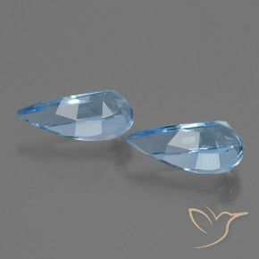 Gemme di Topazio Celeste naturale da 2.95 ct, Taglio a fantasia, VVS
