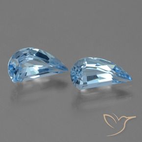 Gemme di Topazio Celeste naturale da 2.84 ct, Taglio a fantasia, VVS-VS