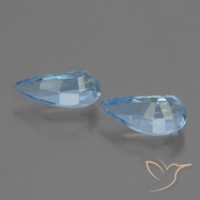 Gemme di Topazio Celeste naturale da 2.84 ct, Taglio a fantasia, VVS-VS