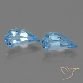 Gemme di Topazio Celeste naturale da 2.68 ct, Taglio a fantasia, VVS