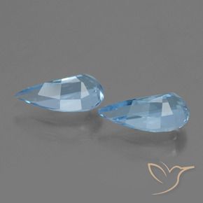 Gemme di Topazio Celeste naturale da 2.68 ct, Taglio a fantasia, VVS