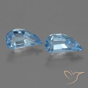 Gemme di Topazio Blu svizzero naturale da 2.90 ct, Taglio a fantasia, VVS