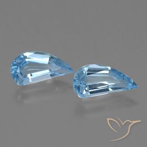 Gemme di Topazio Celeste naturale da 2.60 ct, Taglio a fantasia, VVS-VS