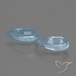 Gemme di Topazio Celeste naturale da 2.77 ct, Taglio a fantasia, VVS-VS