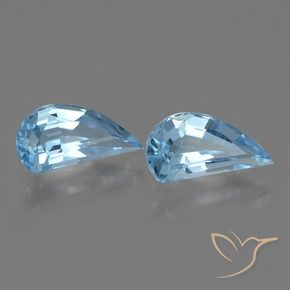 Gemme di Topazio Celeste naturale da 2.66 ct, Taglio a fantasia, VVS