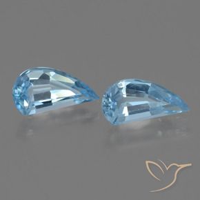 Gemme di Topazio Blu svizzero naturale da 2.58 ct, Taglio a fantasia, VVS-VS