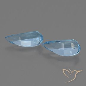 Gemme di Topazio Blu svizzero naturale da 2.70 ct, Taglio a fantasia, VVS-VS