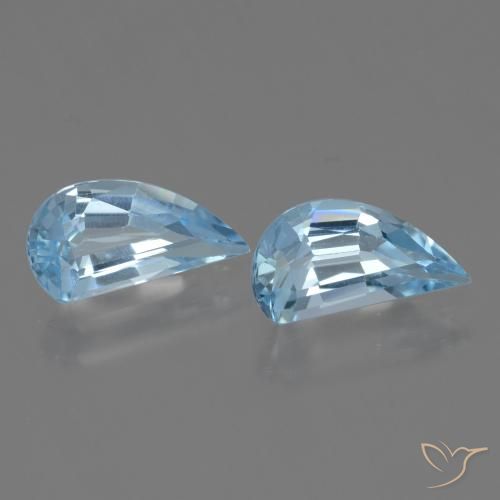 Gemme di Topazio Blu svizzero naturale da 2.76 ct, Taglio a fantasia, VVS