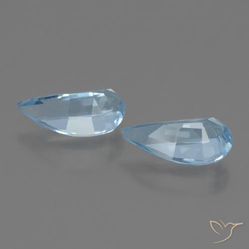 Gemme di Topazio Blu svizzero naturale da 2.76 ct, Taglio a fantasia, VVS