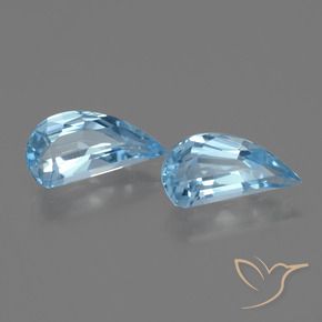 Gemme di Topazio Celeste naturale da 2.53 ct, Taglio a fantasia, VVS