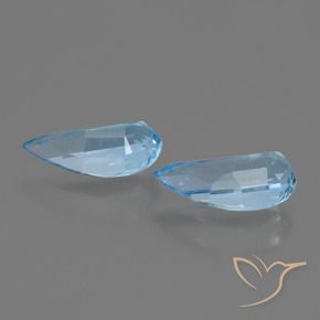 Gemme di Topazio Celeste naturale da 2.53 ct, Taglio a fantasia, VVS