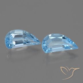 Gemme di Topazio Celeste naturale da 2.92 ct, Taglio a fantasia, VVS