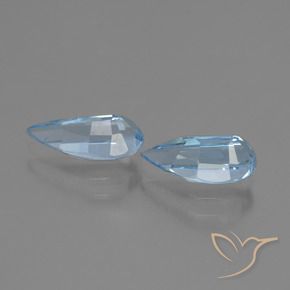 Gemme di Topazio Celeste naturale da 2.80 ct, Taglio a fantasia, VVS-VS