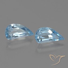 Gemme di Topazio Celeste naturale da 2.89 ct, Taglio a fantasia, VVS-VS
