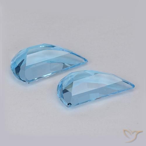 Gemme di Topazio Blu svizzero naturale da 2.78 ct, Taglio a fantasia, VVS