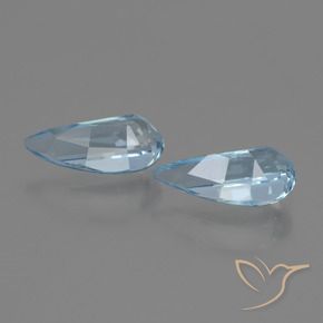 Gemme di Topazio Celeste naturale da 2.65 ct, Taglio a fantasia, VVS-VS