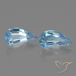 Gemme di Topazio Blu svizzero naturale da 2.65 ct, Taglio a fantasia, VVS-VS
