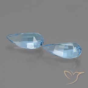 Gemme di Topazio Blu svizzero naturale da 2.65 ct, Taglio a fantasia, VVS-VS