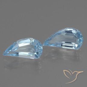 Gemme di Topazio Celeste naturale da 2.81 ct, Taglio a fantasia, VVS-VS