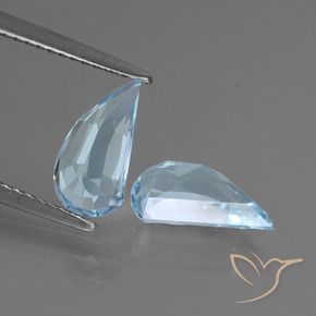 Gemme di Topazio Celeste naturale da 2.81 ct, Taglio a fantasia, VVS-VS