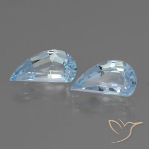 Gemme di Topazio Celeste naturale da 2.79 ct, Taglio a fantasia, VVS-VS