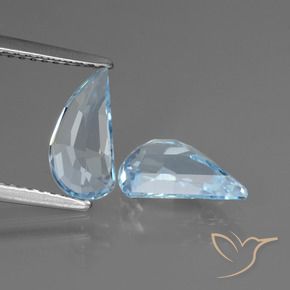 Gemme di Topazio Celeste naturale da 2.79 ct, Taglio a fantasia, VVS-VS