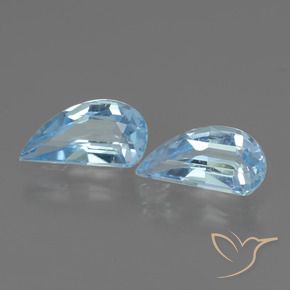Gemme di Topazio Celeste naturale da 2.77 ct, Taglio a fantasia, VVS