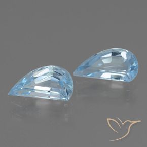 Gemme di Topazio Celeste naturale da 2.64 ct, Taglio a fantasia, VVS