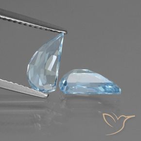 Gemme di Topazio Celeste naturale da 2.64 ct, Taglio a fantasia, VVS