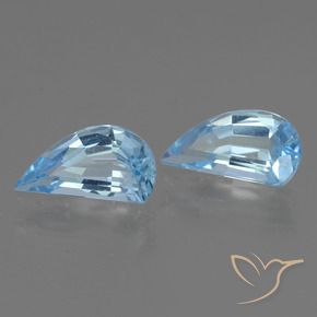 Gemme di Topazio Celeste naturale da 2.78 ct, Taglio a fantasia, VVS
