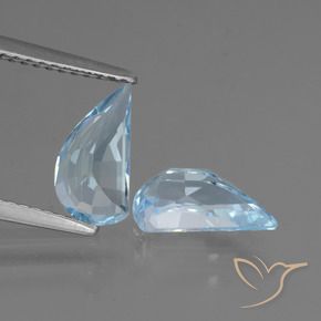 Gemme di Topazio Celeste naturale da 2.57 ct, Taglio a fantasia, VVS