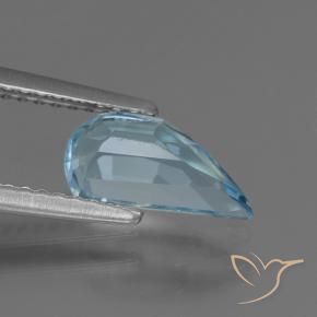 Topazio Celeste naturale da 1.36 ct, Taglio a fantasia, VVS