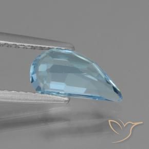 Topazio Celeste naturale da 1.41 ct, Taglio a fantasia, VVS