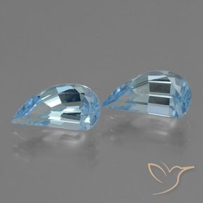 Gemme di Topazio Blu svizzero naturale da 3.04 ct, Taglio a fantasia, VVS-VS