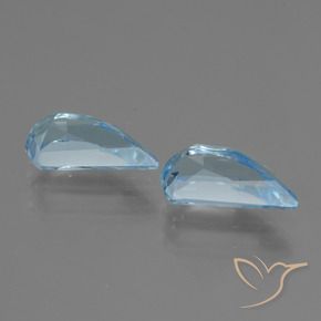 Gemme di Topazio Blu svizzero naturale da 3.04 ct, Taglio a fantasia, VVS-VS