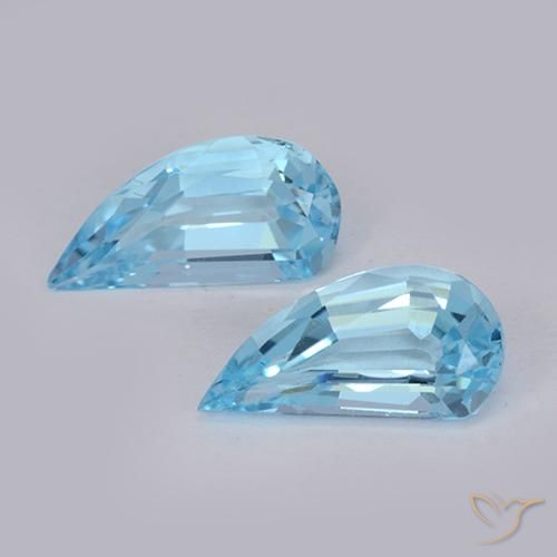 Gemme di Topazio Blu svizzero naturale da 2.69 ct, Forma fantasia, VVS