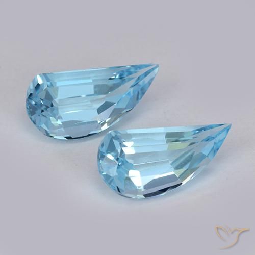 Gemme di Topazio Blu svizzero naturale da 2.69 ct, Forma fantasia, VVS