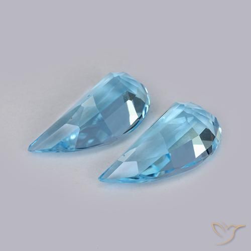 Gemme di Topazio Blu svizzero naturale da 2.69 ct, Forma fantasia, VVS