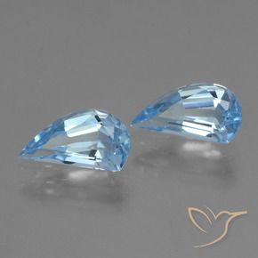 Gemme di Topazio Celeste naturale da 2.71 ct, Taglio a fantasia, VVS-VS