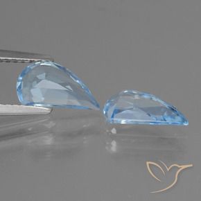 Gemme di Topazio Celeste naturale da 2.71 ct, Taglio a fantasia, VVS-VS