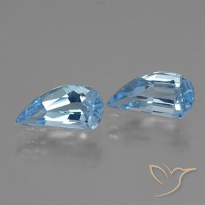 Gemme di Topazio Blu svizzero naturale da 2.83 ct, Taglio a fantasia, VVS