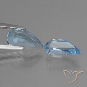 Gemme di Topazio Blu svizzero naturale da 2.83 ct, Taglio a fantasia, VVS