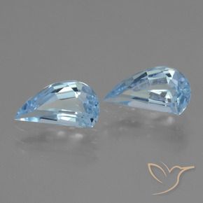 Gemme di Topazio Celeste naturale da 2.82 ct, Taglio a fantasia, VVS