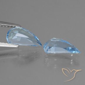 Gemme di Topazio Celeste naturale da 2.58 ct, Taglio a fantasia, VVS